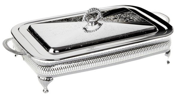 Queen Anne Large Oblong Casserole/Lid English Silver Plate 16.5 X 23.1 X 46cm - Al Kabayel Discount CentreQueen Anne Large Oblong Casserole/Lid English Silver Plate 16.5 X 23.1 X 46cmStylish ServewareQUEEN ANNEAl Kabayel Discount Centre