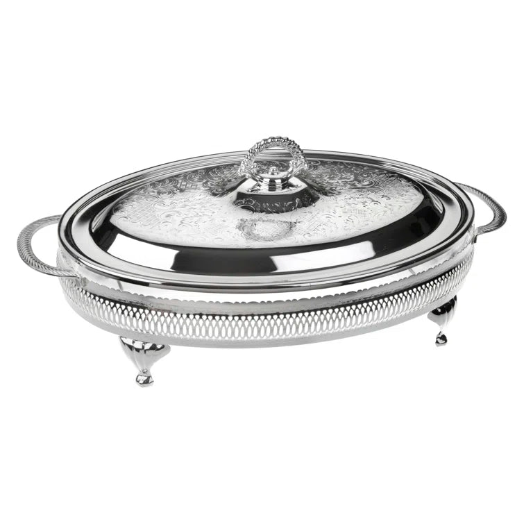 QUEEN ANNE Large Oval Shaped Silver Plated Tableware/Casserole 16.51 X 26.67 X 40.95cm - Al Kabayel Discount CentreQUEEN ANNE Large Oval Shaped Silver Plated Tableware/Casserole 16.51 X 26.67 X 40.95cmCasseroles & Stock PotsAl Kabayel Discount CentreAl Kabayel Discount Centre