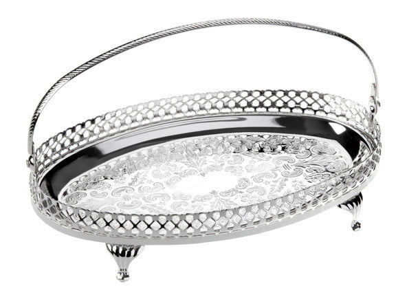 Queen Anne Small Oval Tray/Legs/Handle 14 X 14.6 X 22.86cm Queen Anne English Silver Plate - Al Kabayel Discount CentreQueen Anne Small Oval Tray/Legs/Handle 14 X 14.6 X 22.86cm Queen Anne English Silver PlateStylish ServewareQUEEN ANNEAl Kabayel Discount Centre
