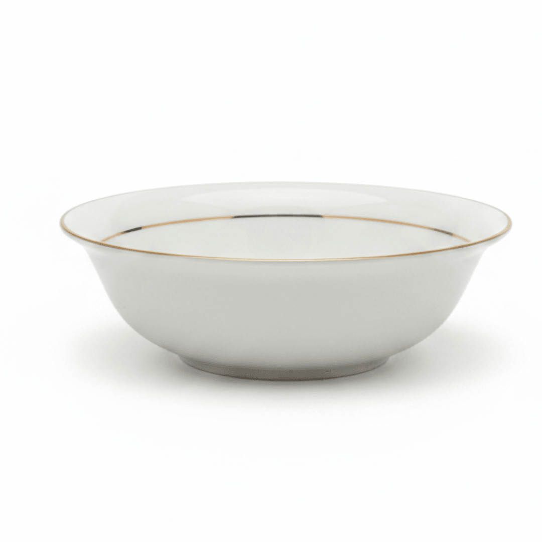 Queens White Ceramic Soup Bowl with Golden Rim — 5.5 Inch - Al Kabayel Discount CentreQueens White Ceramic Soup Bowl with Golden Rim — 5.5 InchBowlsQUEENSAl Kabayel Discount Centre