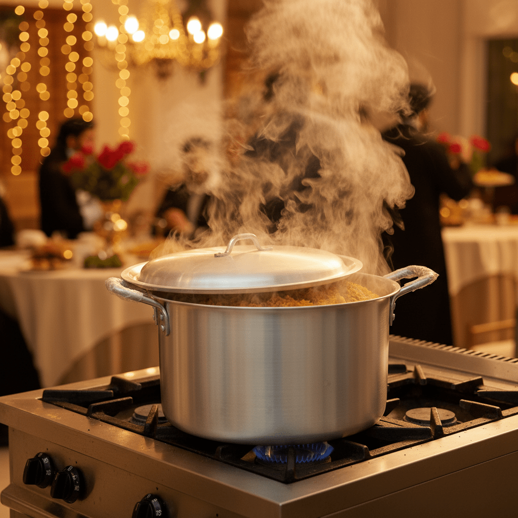 Raj Aluminium Cooking Pot with Lid 40cm*22cm - Al Kabayel Discount CentreRaj Aluminium Cooking Pot with Lid 40cm*22cmCasseroles & Stock PotsRAJAl Kabayel Discount Centre