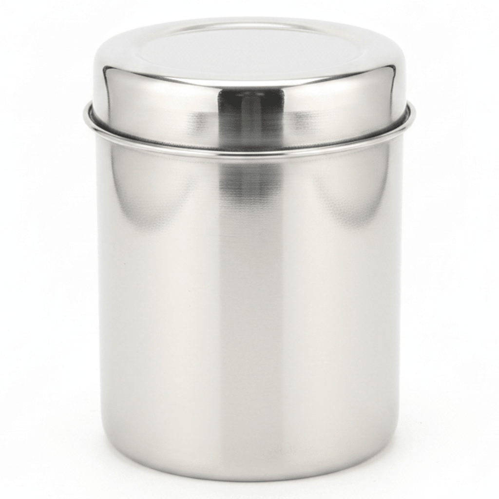 Raj Stainless Steel Dabba Container with Lid – 15×11 cm - Al Kabayel Discount CentreRaj Stainless Steel Dabba Container with Lid – 15×11 cmJars & Food SaversRAJAl Kabayel Discount Centre