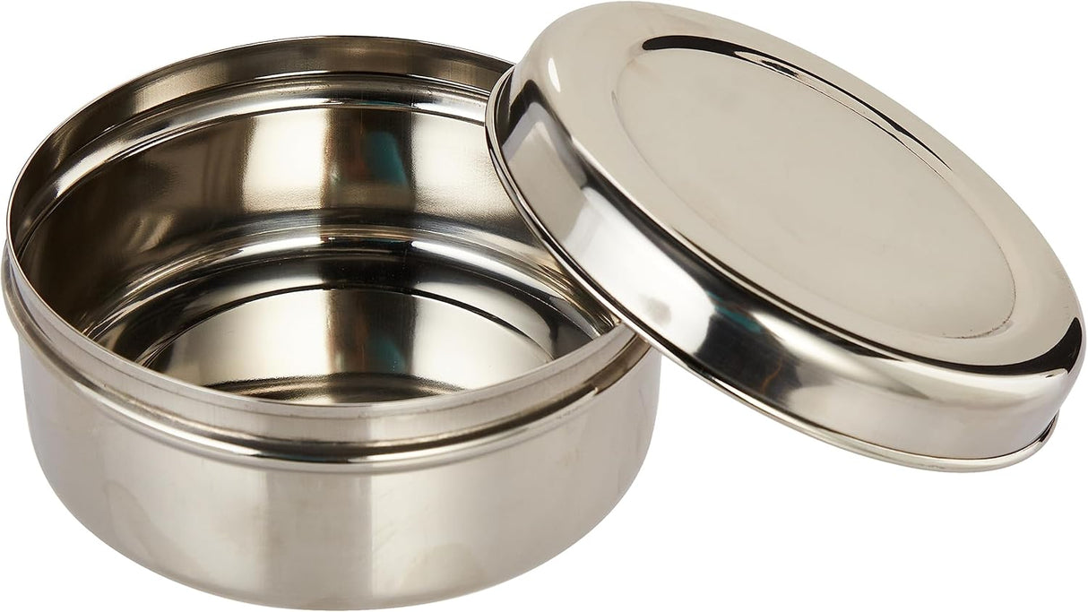 Raj Stainless Steel Storage Box PDD007 Nuts Bowl Food Container Serving Bowl Lunch Box - 11CM - Al Kabayel Discount CentreRaj Stainless Steel Storage Box PDD007 Nuts Bowl Food Container Serving Bowl Lunch Box - 11CMFood ContainersRAJAl Kabayel Discount Centre