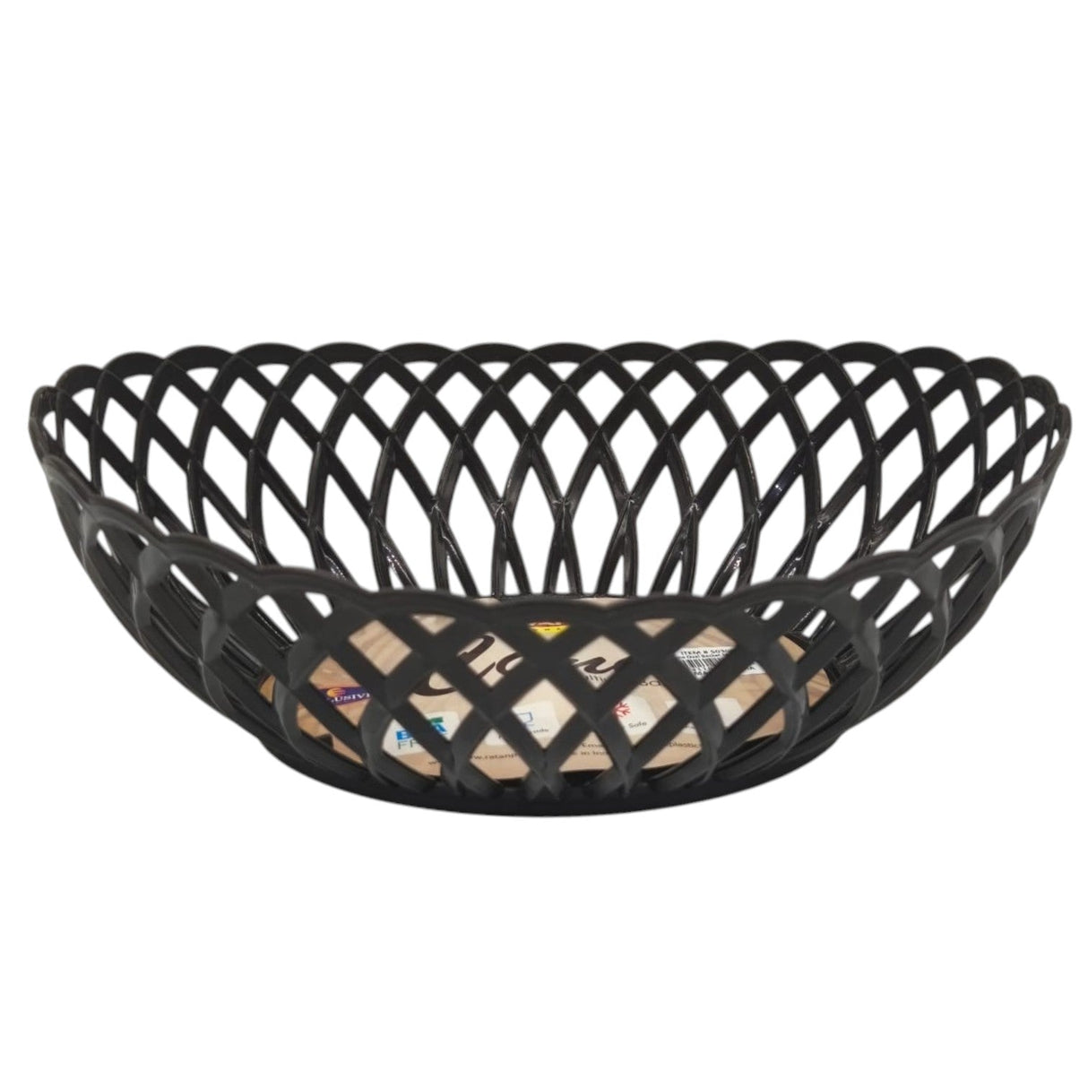 Ratan Cane Plastic Oval Shape Fruit Basket (Medium) - 30cmX23cmX8cm - Black - Al Kabayel Discount CentreRatan Cane Plastic Oval Shape Fruit Basket (Medium) - 30cmX23cmX8cm - BlackOrganizers & AccessoriesRATANAl Kabayel Discount Centre
