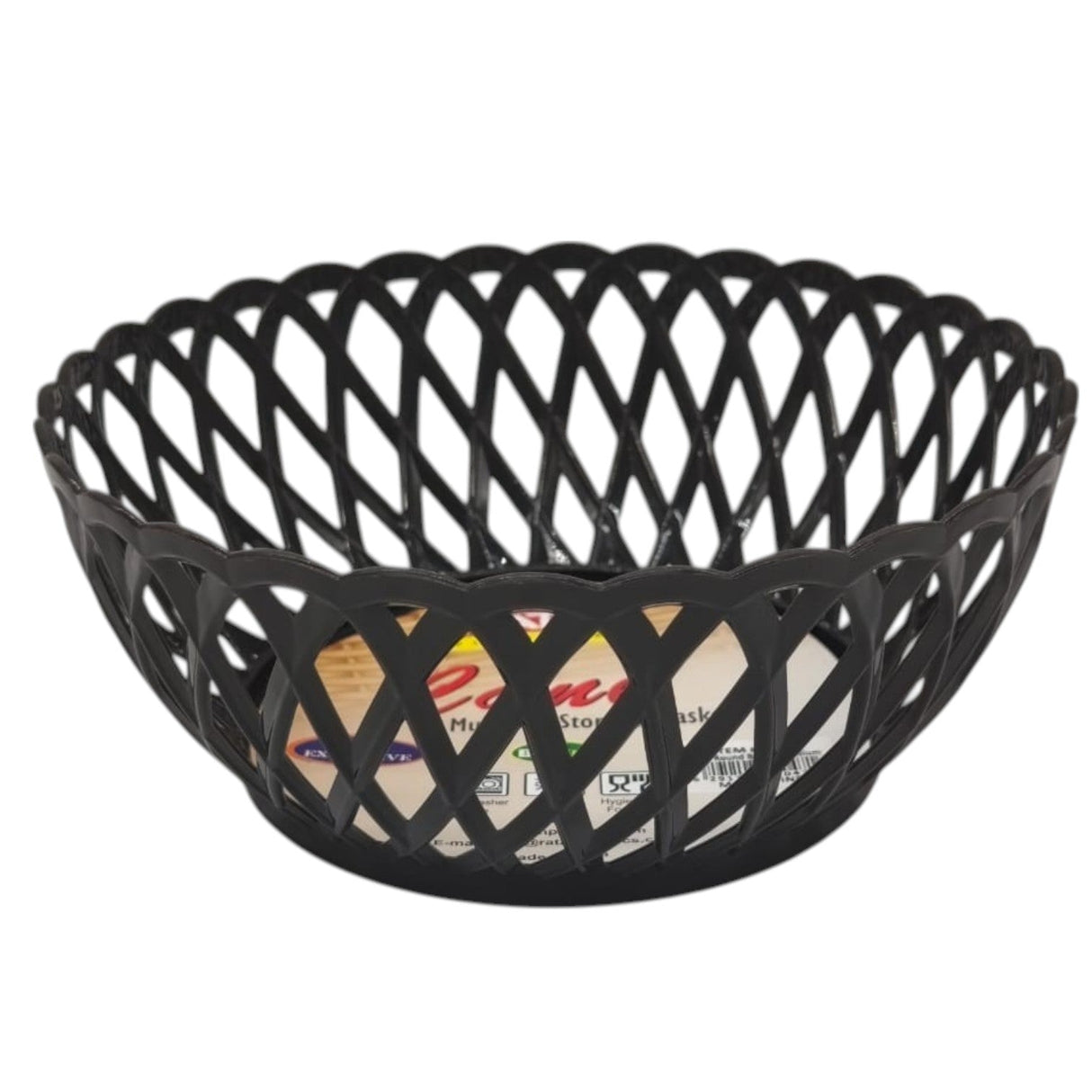 Ratan Cane Plastic Round Fruit Bowl Basket (Medium) - 20cmX8cm - Black - Al Kabayel Discount CentreRatan Cane Plastic Round Fruit Bowl Basket (Medium) - 20cmX8cm - BlackOrganizers & AccessoriesRATANAl Kabayel Discount Centre