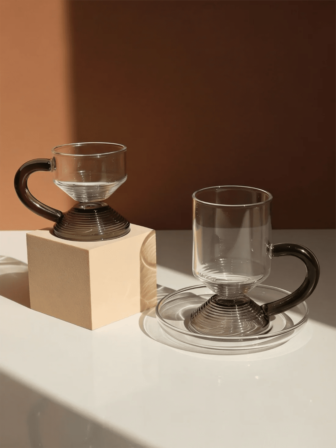RAZ Levita 18-Piece Tea & Coffee Glass Set | Floating Handle | 6 Large Cups, 6 Small Cups & 6 Saucers | Gray - Al Kabayel Discount CentreRAZ Levita 18-Piece Tea & Coffee Glass Set | Floating Handle | 6 Large Cups, 6 Small Cups & 6 Saucers | GrayTea SetsRAZAl Kabayel Discount Centre