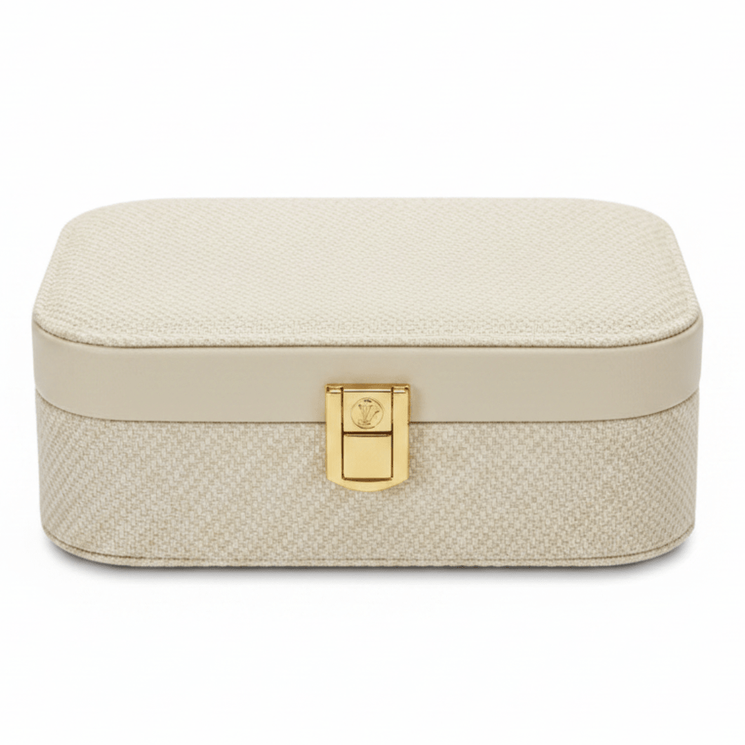 Rectangle Rexin Jewellery Box - 20×14×7cm - Grey / Pink / Cream - Al Kabayel Discount CentreRectangle Rexin Jewellery Box - 20×14×7cm - Grey / Pink / CreamOrganizers & AccessoriesAKDCAl Kabayel Discount Centre