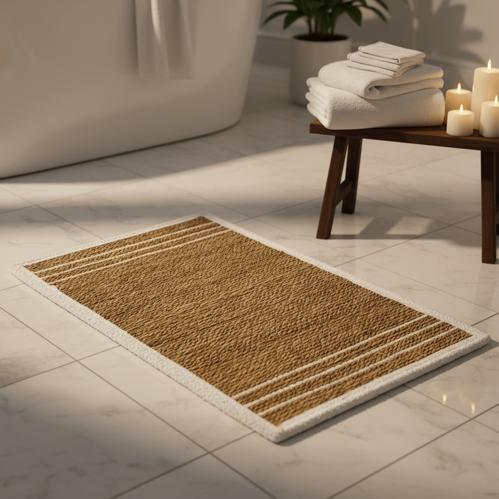 Rectangular Seagrass Mat Natural Braided Rug with White Border - 60×80 cm - Al Kabayel Discount CentreRectangular Seagrass Mat Natural Braided Rug with White Border - 60×80 cmDoormatsAKDCAl Kabayel Discount Centre