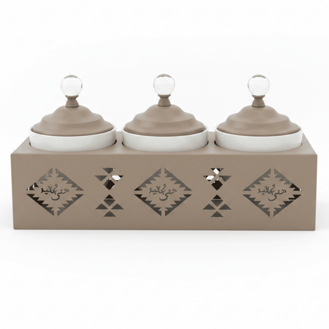 Red Home Premium 3 - Piece White Ceramic Cup Collection with Taupe Metal Stand and Secure Lids for Organized Kitchen Display (11.5 × 40 × 14 cm) - Al Kabayel Discount CentreRed Home Premium 3 - Piece White Ceramic Cup Collection with Taupe Metal Stand and Secure Lids for Organized Kitchen Display (11.5 × 40 × 14 cm)Jars & Food SaversRED HOMEAl Kabayel Discount Centre