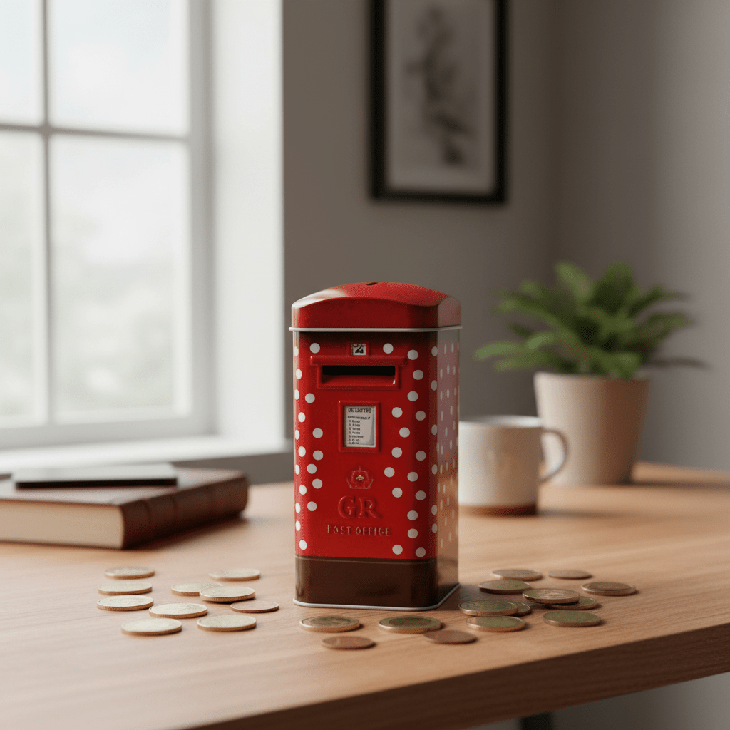 Red Metal Mailbox Coin Bank – British Post Box Design | 17cm - Al Kabayel Discount CentreRed Metal Mailbox Coin Bank – British Post Box Design | 17cmOrganizers & AccessoriesAKDCAl Kabayel Discount Centre