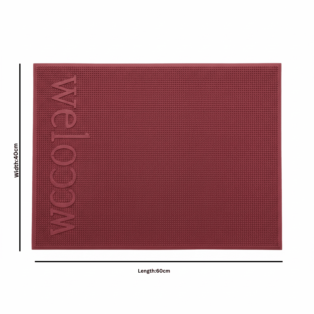 Red PVC Welcome Door Mat – 40×60 cm - Al Kabayel Discount CentreRed PVC Welcome Door Mat – 40×60 cmMats Carpets & RugsAKDCAl Kabayel Discount Centre