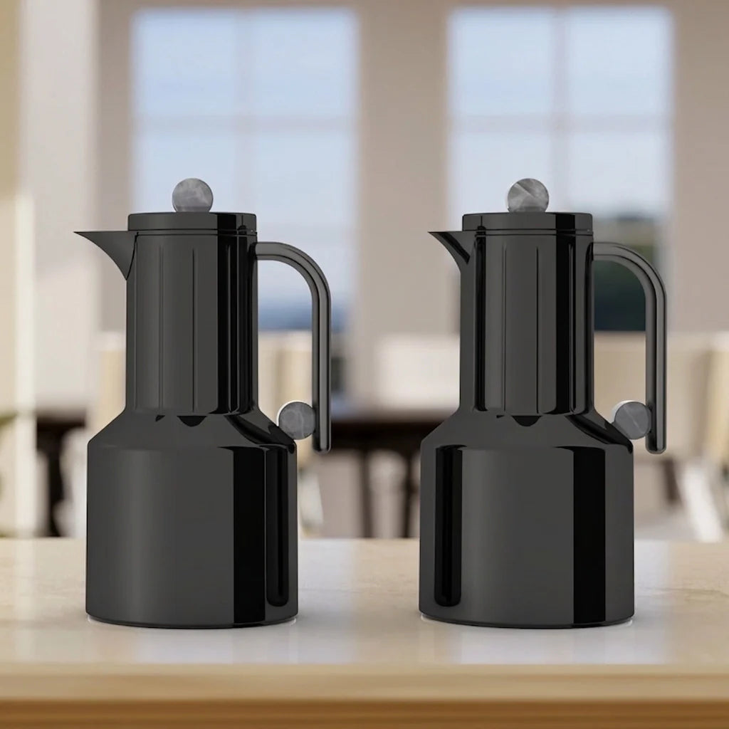 Regal Vacuum Flask 2 Pieces Set – 1L + 1L – Light Coffee with Wooden Finish / Champagne Gold with Wooden Finish / Jet Black with Grey Finish