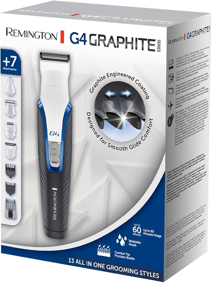 REMINGTON Hair Clipper, G2 Graphite Series with 7 Attachments, 13 All in One Grooming Styles - Al Kabayel Discount CentreREMINGTON Hair Clipper, G2 Graphite Series with 7 Attachments, 13 All in One Grooming StylesPersonal Care & Styling ToolsREMINGTONAl Kabayel Discount Centre