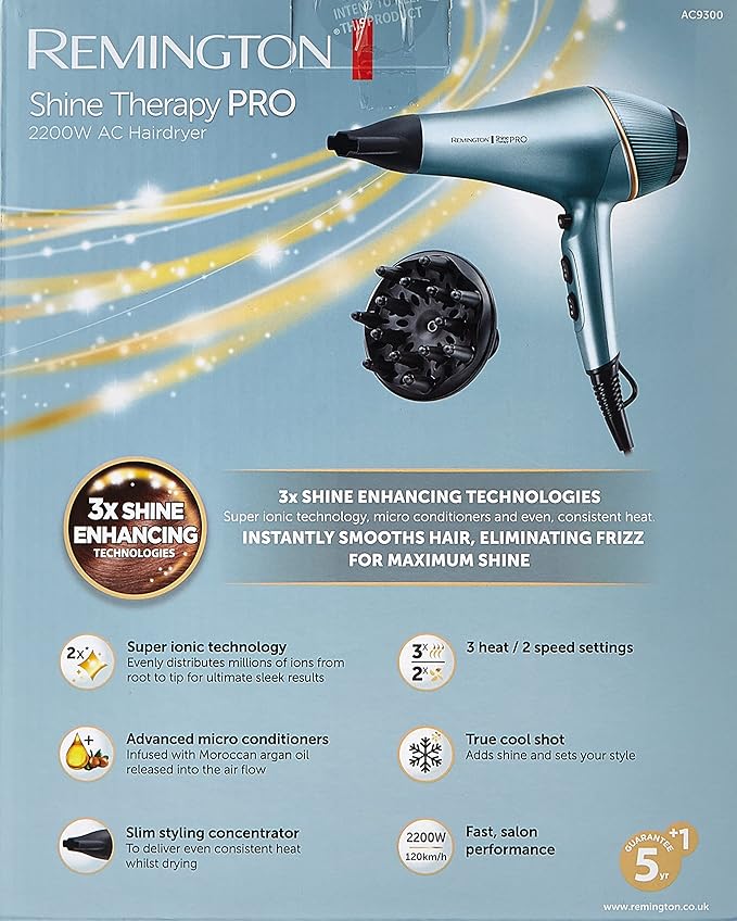 REMINGTON Shine Therapy Pro 2200W, Multicolor - Al Kabayel Discount CentreREMINGTON Shine Therapy Pro 2200W, MulticolorPersonal Care & Styling ToolsREMINGTONAl Kabayel Discount Centre