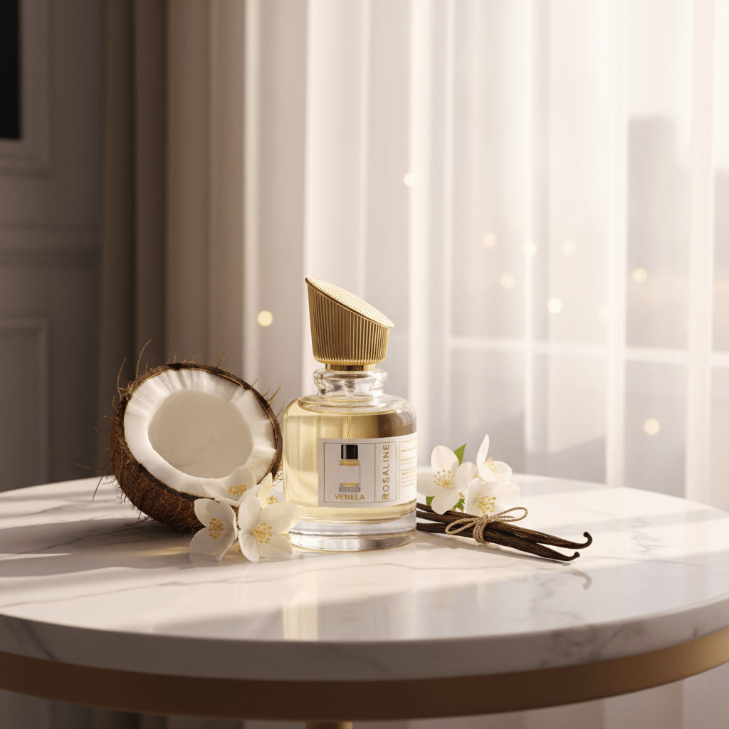 Rosaline Venela Eau de Parfum 100ml | Luxury Natural Spray Fragrance with Coconut, Madagascar Vanilla & White Musk | Long-Lasting Unisex Perfume | Inspired Version | - Al Kabayel Discount CentreRosaline Venela Eau de Parfum 100ml | Luxury Natural Spray Fragrance with Coconut, Madagascar Vanilla & White Musk | Long-Lasting Unisex Perfume | Inspired Version |PerfumesROSALINEAl Kabayel Discount Centre