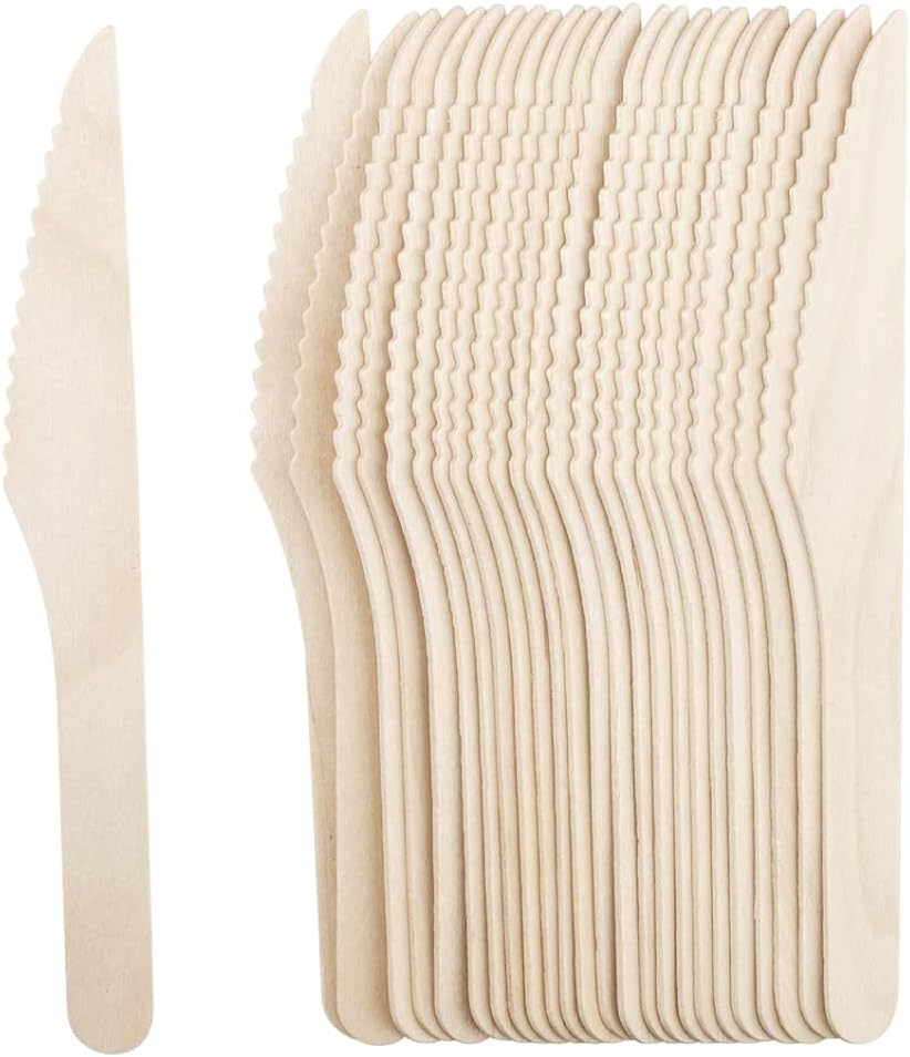 ROSY MOMENT 50pcs Disposable Wooden Knife 16.5cm - Al Kabayel Discount CentreROSY MOMENT 50pcs Disposable Wooden Knife 16.5cmCookware AccessoriesROSY MOMENTAl Kabayel Discount Centre