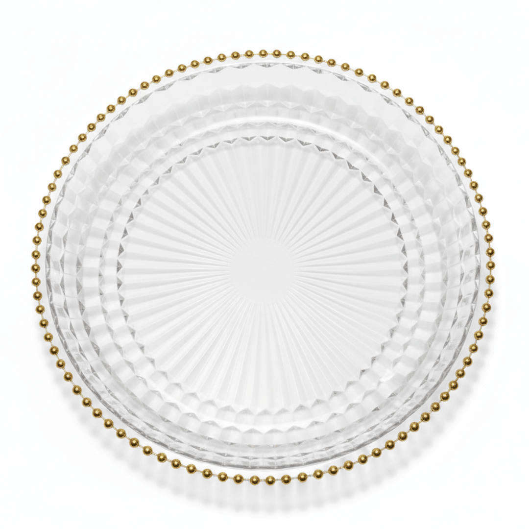 Round Acrylic Serving Tray with Gold Beaded Rim | 33.5 × 47 cm - Al Kabayel Discount CentreRound Acrylic Serving Tray with Gold Beaded Rim | 33.5 × 47 cmServing TraysAKDCAl Kabayel Discount Centre