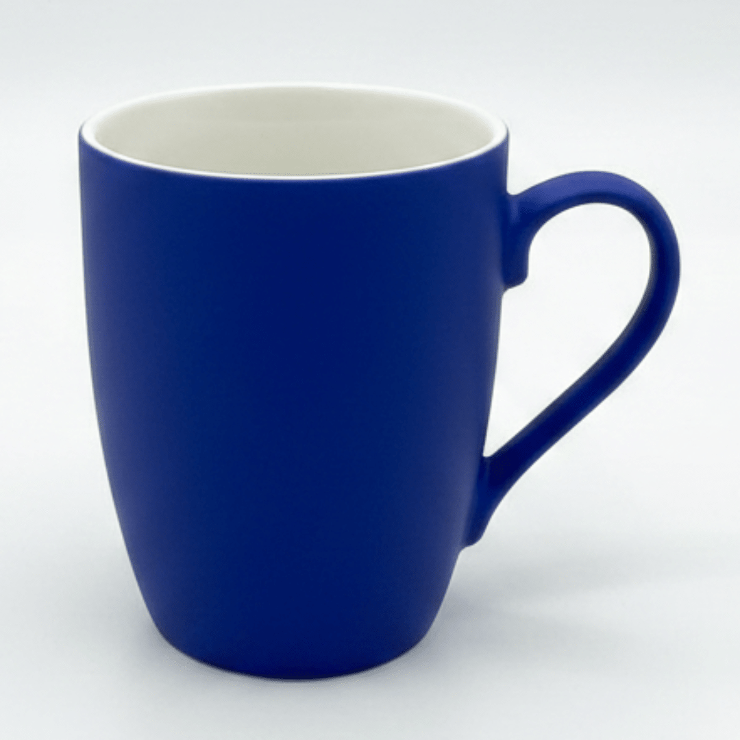 Royal Blue Matte Ceramic Coffee Mug – 400ml | Elegant Two - Tone Design - Al Kabayel Discount CentreRoyal Blue Matte Ceramic Coffee Mug – 400ml | Elegant Two - Tone DesignMugsAKDCAl Kabayel Discount Centre