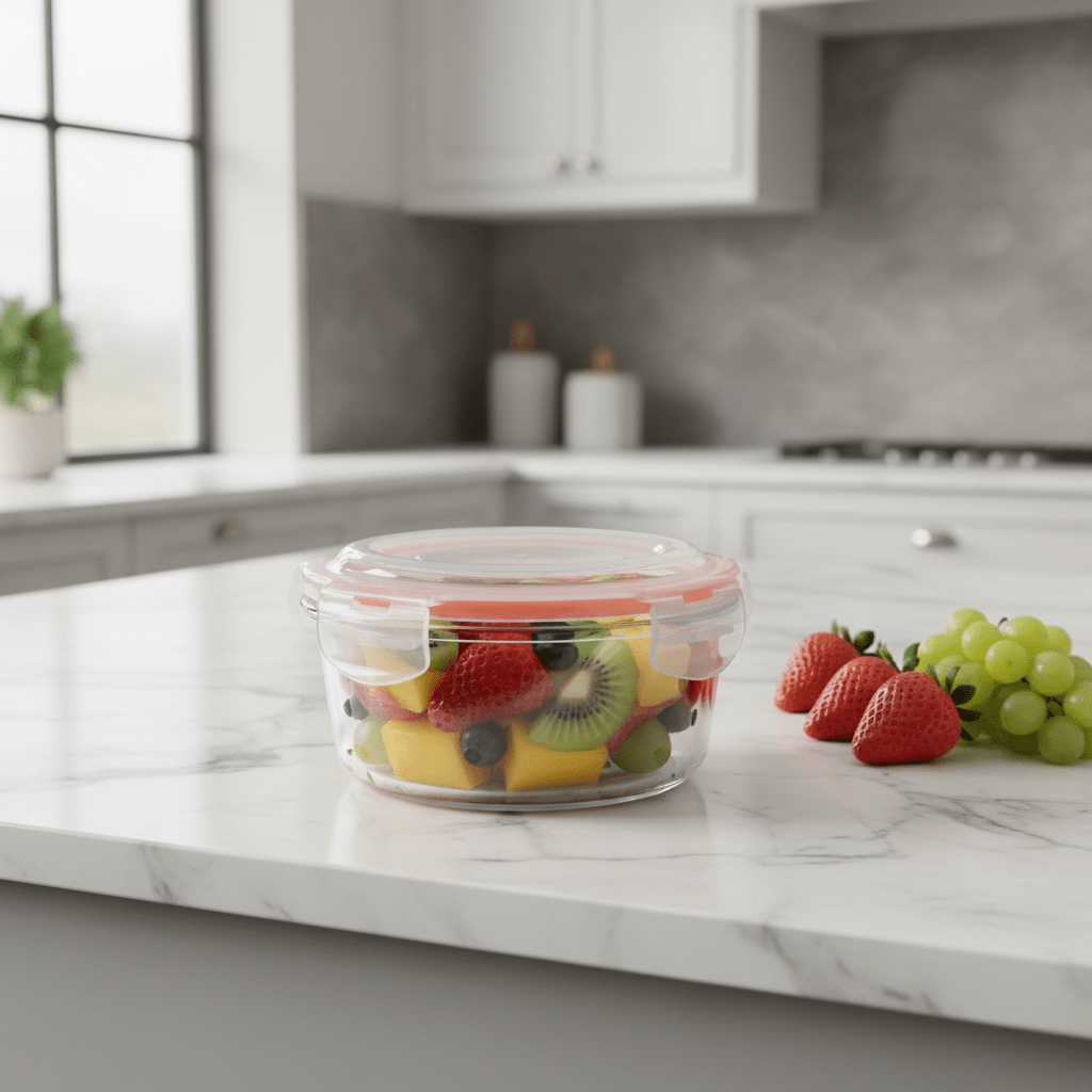 Royal Ford Compact Round Glass Food Storage Container with Secure Airtight Lid – Everyday Kitchen Use – 620 ml - Al Kabayel Discount CentreRoyal Ford Compact Round Glass Food Storage Container with Secure Airtight Lid – Everyday Kitchen Use – 620 mlFood ContainersCLOCAl Kabayel Discount Centre