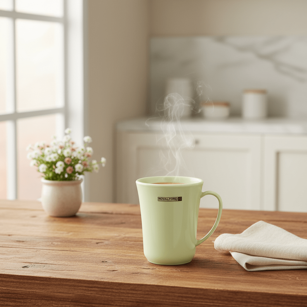 Royal Ford Elegant Acrylic Sage Green and White Mug 350 ml Modern Beverage Mug for Hot and Cold Drinks - Al Kabayel Discount CentreRoyal Ford Elegant Acrylic Sage Green and White Mug 350 ml Modern Beverage Mug for Hot and Cold DrinksMugsROYAL FORDAl Kabayel Discount Centre
