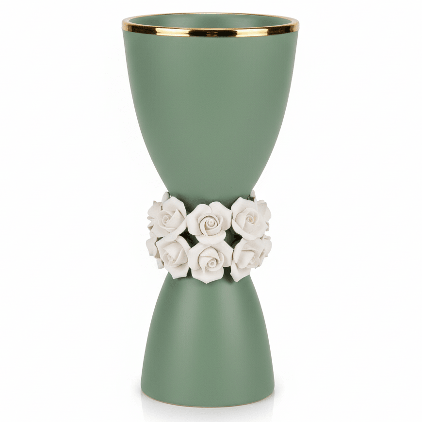 Royal Victoria Green and Gold Ceramic Incense Burner with White Flower Design Premium Decor 23cm - Al Kabayel Discount CentreRoyal Victoria Green and Gold Ceramic Incense Burner with White Flower Design Premium Decor 23cmIncense BurnerROYAL VICTORIAAl Kabayel Discount Centre