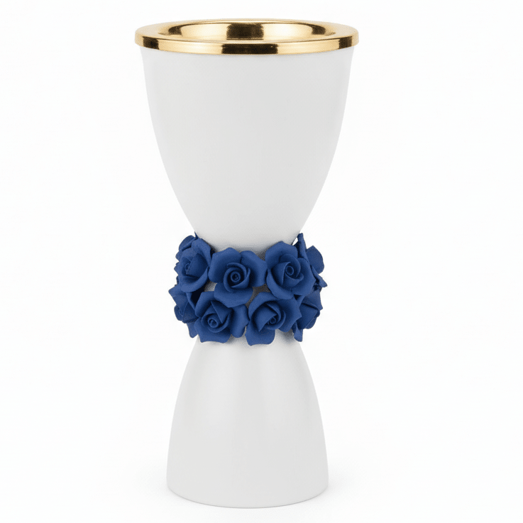 Royal Victoria White and Gold Ceramic Incense Burner with Blue Flower Design Luxury Decor 23cm - Al Kabayel Discount CentreRoyal Victoria White and Gold Ceramic Incense Burner with Blue Flower Design Luxury Decor 23cmIncense BurnerROYAL VICTORIAAl Kabayel Discount Centre