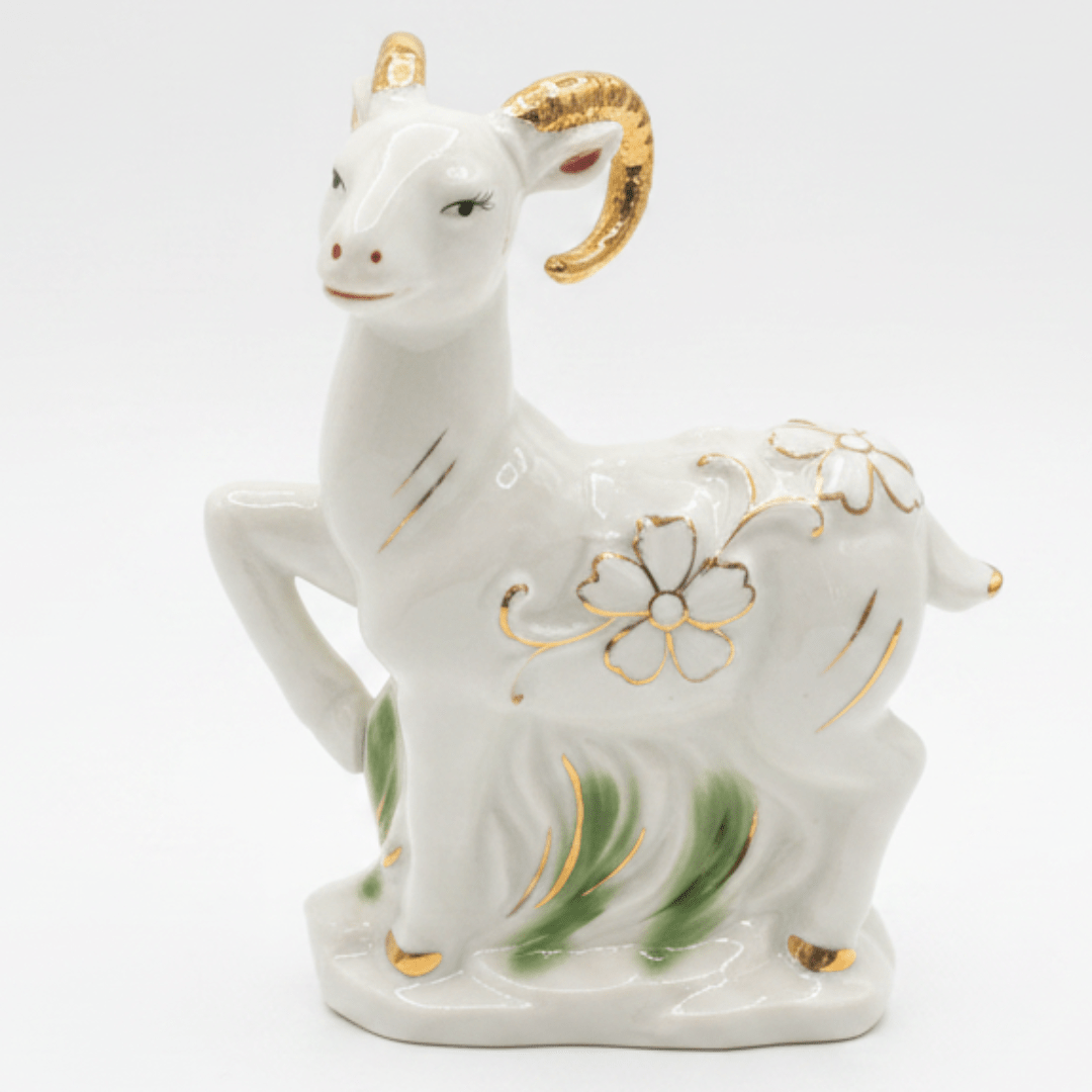Royal White & Gold Ceramic Goat Decorative Showpiece for Luxury Home and Office Décor – 15cm - Al Kabayel Discount CentreRoyal White & Gold Ceramic Goat Decorative Showpiece for Luxury Home and Office Décor – 15cmHome Décor AccentsAKDCAl Kabayel Discount Centre