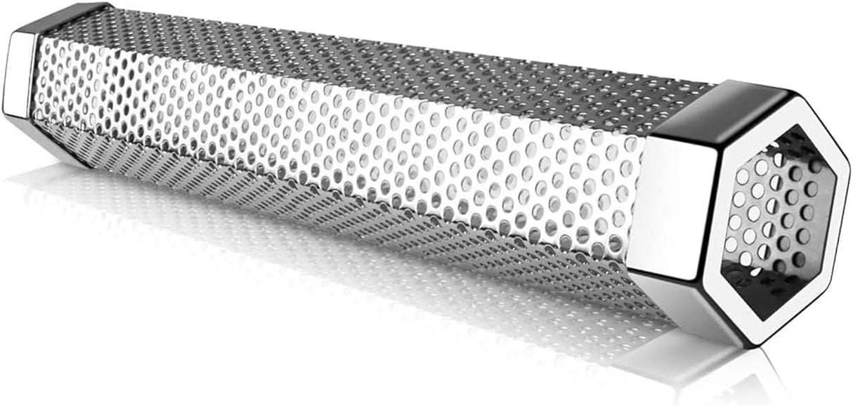 Royalford BBQ Pellet Smoker Tube 12″ RF123457 – Stainless Steel Hexagonal Tube for 5 Hours Hot or Cold Smoking