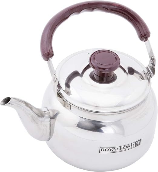 Royalford 2 Liter Stove Top Tea Kettle Ð Large Capacity Stainless Steel Stove - top Tea Pot - Tea Coffee Pot Ideal for Home Office & Hotel Ð Compact & Stylish Design with Heat Resistant Handle - Al Kabayel Dicount CenterRoyalford 2 Liter Stove Top Tea Kettle Ð Large Capacity Stainless Steel Stove - top Tea Pot - Tea Coffee Pot Ideal for Home Office & Hotel Ð Compact & Stylish Design with Heat Resistant Handletea/coffee potsRoyalfordAl Kabayel Dicount Center