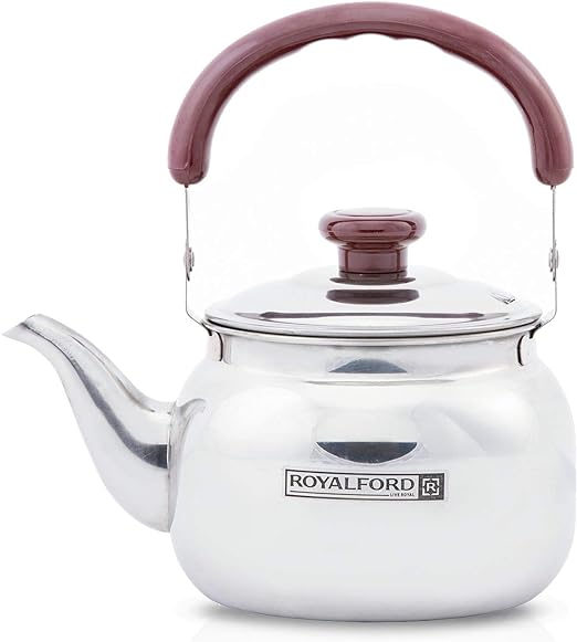 Royalford 2 Liter Stove Top Tea Kettle Ð Large Capacity Stainless Steel Stove - top Tea Pot - Tea Coffee Pot Ideal for Home Office & Hotel Ð Compact & Stylish Design with Heat Resistant Handle - Al Kabayel Dicount CenterRoyalford 2 Liter Stove Top Tea Kettle Ð Large Capacity Stainless Steel Stove - top Tea Pot - Tea Coffee Pot Ideal for Home Office & Hotel Ð Compact & Stylish Design with Heat Resistant Handletea/coffee potsRoyalfordAl Kabayel Dicount Center
