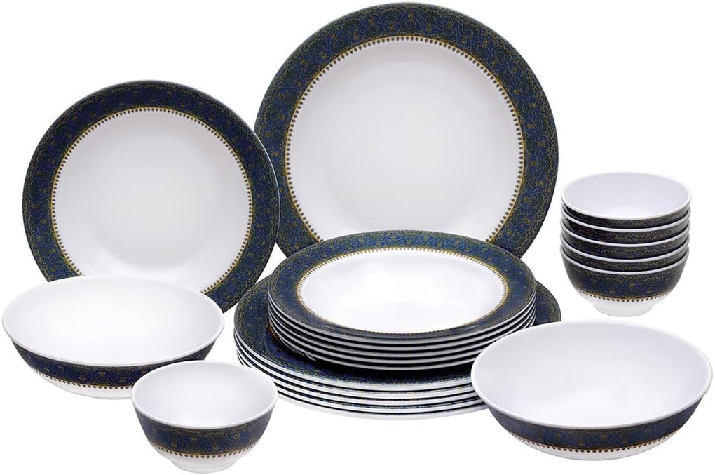 Royalford 20-Piece Melamine Ware Dinner Set – RF7437 | Blue Mandala Design - Al Kabayel Discount CentreRoyalford 20-Piece Melamine Ware Dinner Set – RF7437 | Blue Mandala DesignDinnerware SetsROYALFORDAl Kabayel Discount Centre