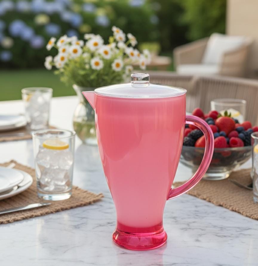 Royalford 2.1 Litre Acrylic Jug Pink Color – Durable, Transparent & Great for Juices and Water - Al Kabayel Discount CentreRoyalford 2.1 Litre Acrylic Jug Pink Color – Durable, Transparent & Great for Juices and WaterJugsROYALFORDAl Kabayel Discount Centre