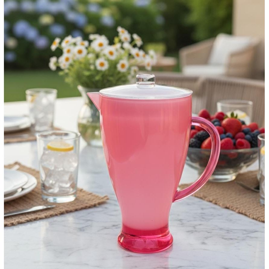 Royalford 2.1 Litre Acrylic Jug Pink Color – Durable, Transparent & Great for Juices and Water - Al Kabayel Discount CentreRoyalford 2.1 Litre Acrylic Jug Pink Color – Durable, Transparent & Great for Juices and WaterJugsROYALFORDAl Kabayel Discount Centre