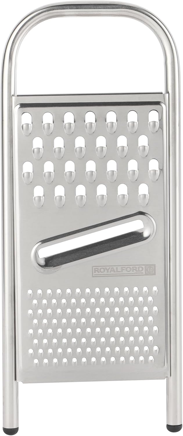ROYALFORD 3 - in - 1 Stainless Steel Grater 27.5cm*10.8cm*1.5cm - RF12351 - Al Kabayel Discount CentreROYALFORD 3 - in - 1 Stainless Steel Grater 27.5cm*10.8cm*1.5cm - RF12351Cookware AccessoriesROYALFORDAl Kabayel Discount Centre