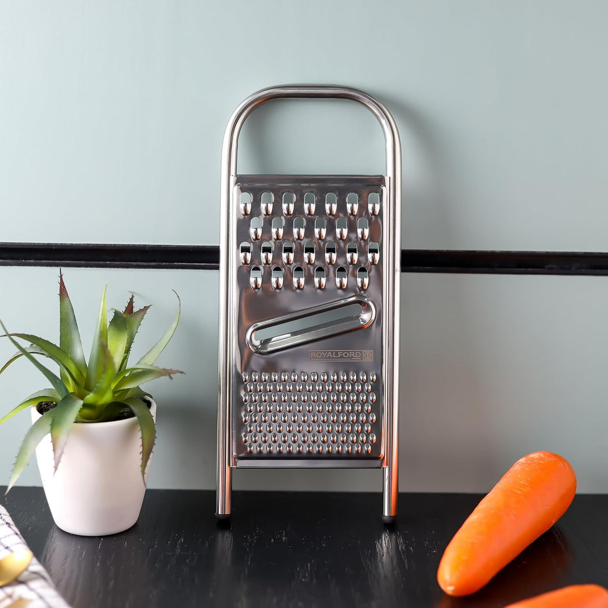 ROYALFORD 3 - in - 1 Stainless Steel Grater 27.5cm*10.8cm*1.5cm - RF12351 - Al Kabayel Discount CentreROYALFORD 3 - in - 1 Stainless Steel Grater 27.5cm*10.8cm*1.5cm - RF12351Cookware AccessoriesROYALFORDAl Kabayel Discount Centre