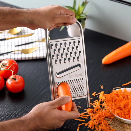 ROYALFORD 3 - in - 1 Stainless Steel Grater 27.5cm*10.8cm*1.5cm - RF12351 - Al Kabayel Discount CentreROYALFORD 3 - in - 1 Stainless Steel Grater 27.5cm*10.8cm*1.5cm - RF12351Cookware AccessoriesROYALFORDAl Kabayel Discount Centre