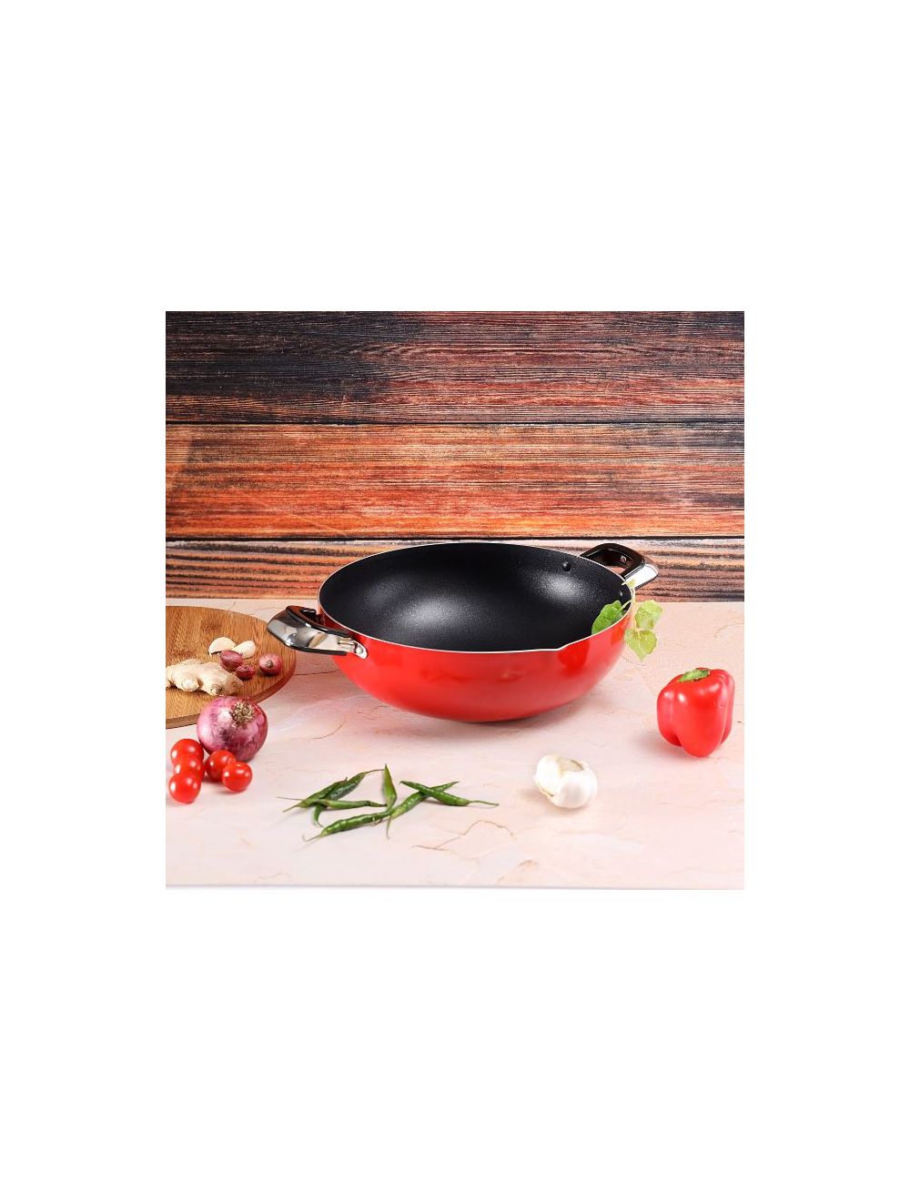 ROYALFORD 3 Layer Non - Stick Coating Kadai 30cm x 9.5cm, Heat Resistant Handle - Al Kabayel Discount CentreROYALFORD 3 Layer Non - Stick Coating Kadai 30cm x 9.5cm, Heat Resistant HandleFrying Pans & SkilletsROYALFORDAl Kabayel Discount Centre