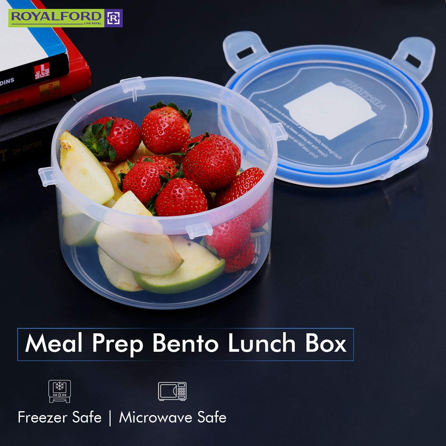 Royalford 300ml Meal Prep Container |Transparent Food Container | BPA Free, Reusable, Airtight Food Storage Tray with Snap Locking Lid | Microwavable, Freezer & Dishwasher Safe| Bento Lunch Box - Al Kabayel Discount CentreRoyalford 300ml Meal Prep Container |Transparent Food Container | BPA Free, Reusable, Airtight Food Storage Tray with Snap Locking Lid | Microwavable, Freezer & Dishwasher Safe| Bento Lunch BoxFood ContainersROYALFORDAl Kabayel Discount Centre