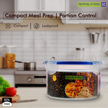 Royalford 300ml Meal Prep Container |Transparent Food Container | BPA Free, Reusable, Airtight Food Storage Tray with Snap Locking Lid | Microwavable, Freezer & Dishwasher Safe| Bento Lunch Box - Al Kabayel Discount CentreRoyalford 300ml Meal Prep Container |Transparent Food Container | BPA Free, Reusable, Airtight Food Storage Tray with Snap Locking Lid | Microwavable, Freezer & Dishwasher Safe| Bento Lunch BoxFood ContainersROYALFORDAl Kabayel Discount Centre