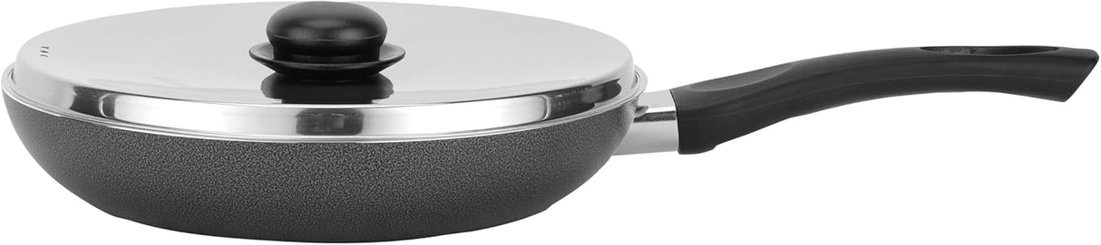 Royalford 30cm Aluminum Nonstick Frypan with Stainless Steel Lid RF12523 Strong Body with 3 Layer Coating and Heat Resistant Bakelite Handle Perfect for Frying, Sauting, Tempering Red - Al Kabayel Discount CentreRoyalford 30cm Aluminum Nonstick Frypan with Stainless Steel Lid RF12523 Strong Body with 3 Layer Coating and Heat Resistant Bakelite Handle Perfect for Frying, Sauting, Tempering RedFrying Pans & SkilletsROYALFORDAl Kabayel Discount Centre