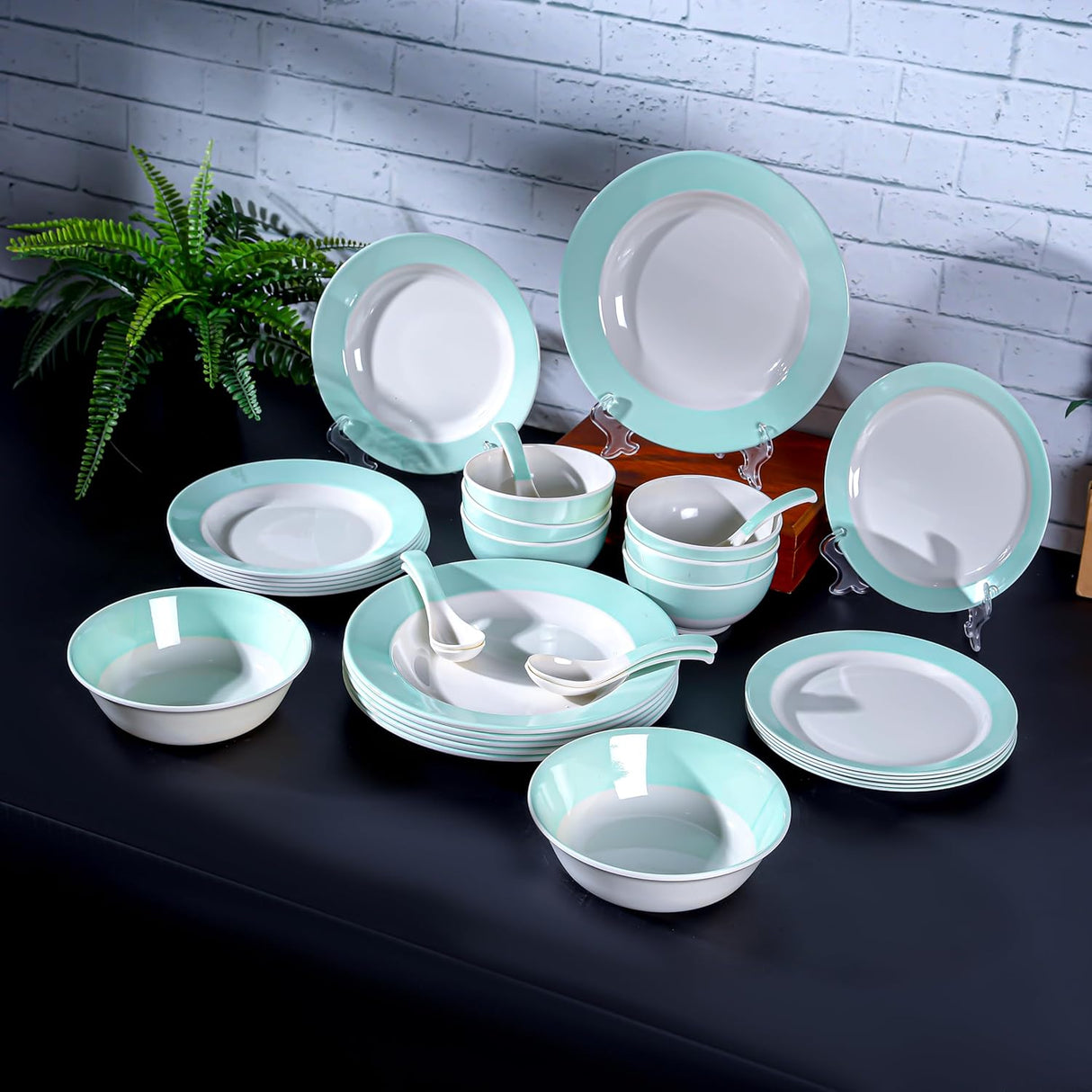 Royalford 32pcs Melamineware Dinner Set Includes Deep and Side Plates, Serving and Rice Bowls and Soup Spoons Dishwasher - Safe and Freezer - Friendly Food - Grade - RF12511 - Al Kabayel Discount CentreRoyalford 32pcs Melamineware Dinner Set Includes Deep and Side Plates, Serving and Rice Bowls and Soup Spoons Dishwasher - Safe and Freezer - Friendly Food - Grade - RF12511Dinnerware SetsROYALFORDAl Kabayel Discount Centre