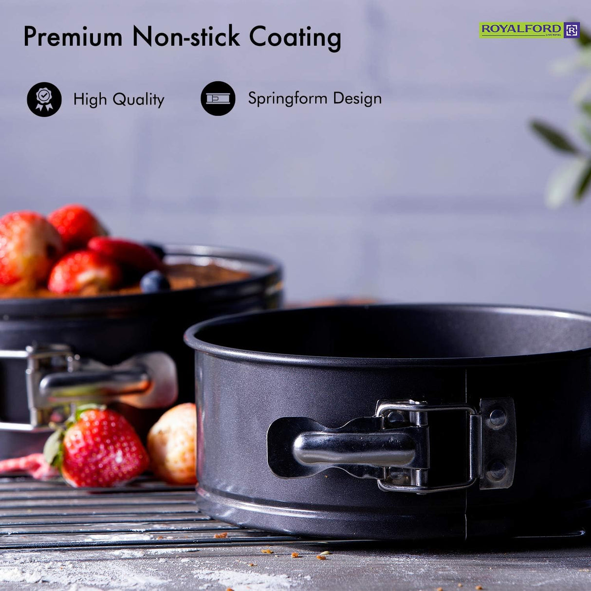 Royalford 3pcs Carbon Steel Non - Stick Springform Set, Heart Springform - 24cm*23cm*6.8cm, Round Springform - 26cm*6.8cm, Mini Round Springform - 12cm*4.8cm, RF7046 - Al Kabayel Discount CentreRoyalford 3pcs Carbon Steel Non - Stick Springform Set, Heart Springform - 24cm*23cm*6.8cm, Round Springform - 26cm*6.8cm, Mini Round Springform - 12cm*4.8cm, RF7046Frying Pans & SkilletsROYALFORDAl Kabayel Discount Centre