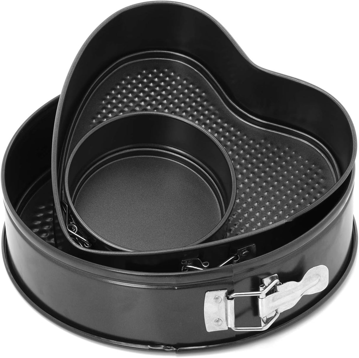 Royalford 3pcs Carbon Steel Non - Stick Springform Set, Heart Springform - 24cm*23cm*6.8cm, Round Springform - 26cm*6.8cm, Mini Round Springform - 12cm*4.8cm, RF7046 - Al Kabayel Discount CentreRoyalford 3pcs Carbon Steel Non - Stick Springform Set, Heart Springform - 24cm*23cm*6.8cm, Round Springform - 26cm*6.8cm, Mini Round Springform - 12cm*4.8cm, RF7046Frying Pans & SkilletsROYALFORDAl Kabayel Discount Centre