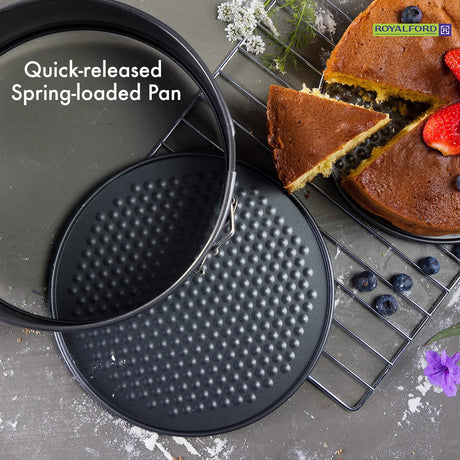 Royalford 3pcs Carbon Steel Non - Stick Springform Set, Heart Springform - 24cm*23cm*6.8cm, Round Springform - 26cm*6.8cm, Mini Round Springform - 12cm*4.8cm, RF7046 - Al Kabayel Discount CentreRoyalford 3pcs Carbon Steel Non - Stick Springform Set, Heart Springform - 24cm*23cm*6.8cm, Round Springform - 26cm*6.8cm, Mini Round Springform - 12cm*4.8cm, RF7046Frying Pans & SkilletsROYALFORDAl Kabayel Discount Centre