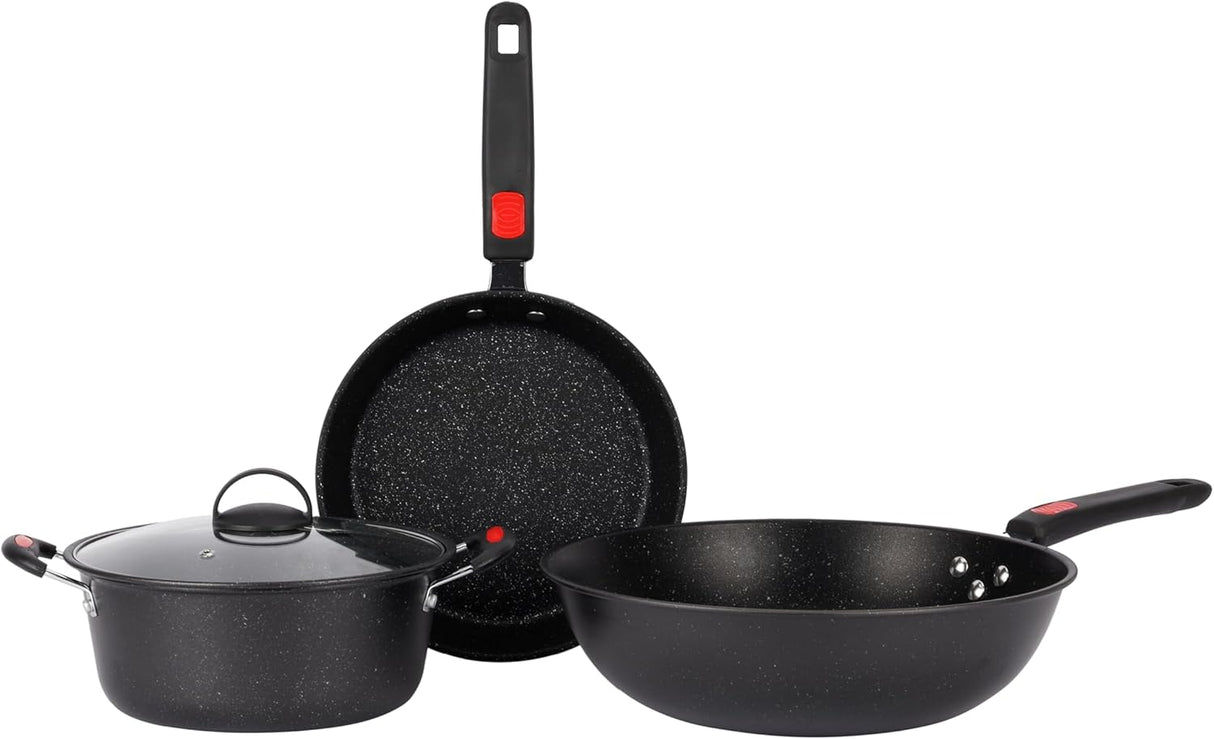 Royalford 4pcs Non-Stick Cookware Set RF13173 - Al Kabayel Discount CentreRoyalford 4pcs Non-Stick Cookware Set RF13173Cookware SetROYALFORDAl Kabayel Discount Centre