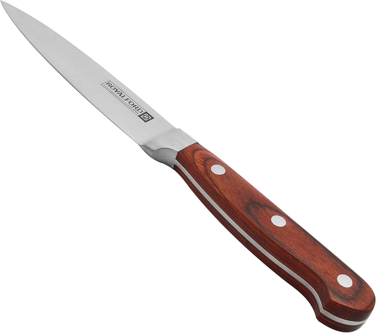ROYALFORD 5" Utility Knife 24cm*2cm*1.5cm, Extra Sharp, SS Blade with Strong Wooden Handle - RF4112 - Al Kabayel Discount CentreROYALFORD 5" Utility Knife 24cm*2cm*1.5cm, Extra Sharp, SS Blade with Strong Wooden Handle - RF4112Cookware AccessoriesROYALFORDAl Kabayel Discount Centre