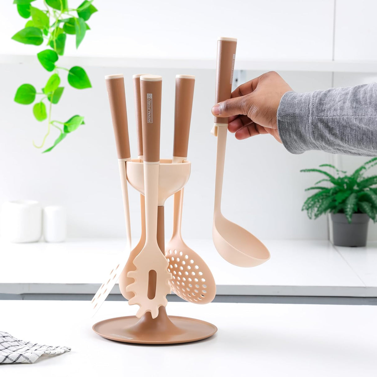 Royalford 6 Pieces Nylon Cooking Kitchen Tools RF12582 Nonstick Cookware Utensils Set with Handles Non Toxic Turner Ladle Spoon Skimmer Pasta Spoon Slotted Spoon Dishwasher Safe Heat Resistant - Al Kabayel Discount CentreRoyalford 6 Pieces Nylon Cooking Kitchen Tools RF12582 Nonstick Cookware Utensils Set with Handles Non Toxic Turner Ladle Spoon Skimmer Pasta Spoon Slotted Spoon Dishwasher Safe Heat ResistantKitchen Utensils & GadgetsROYALFORDAl Kabayel Discount Centre