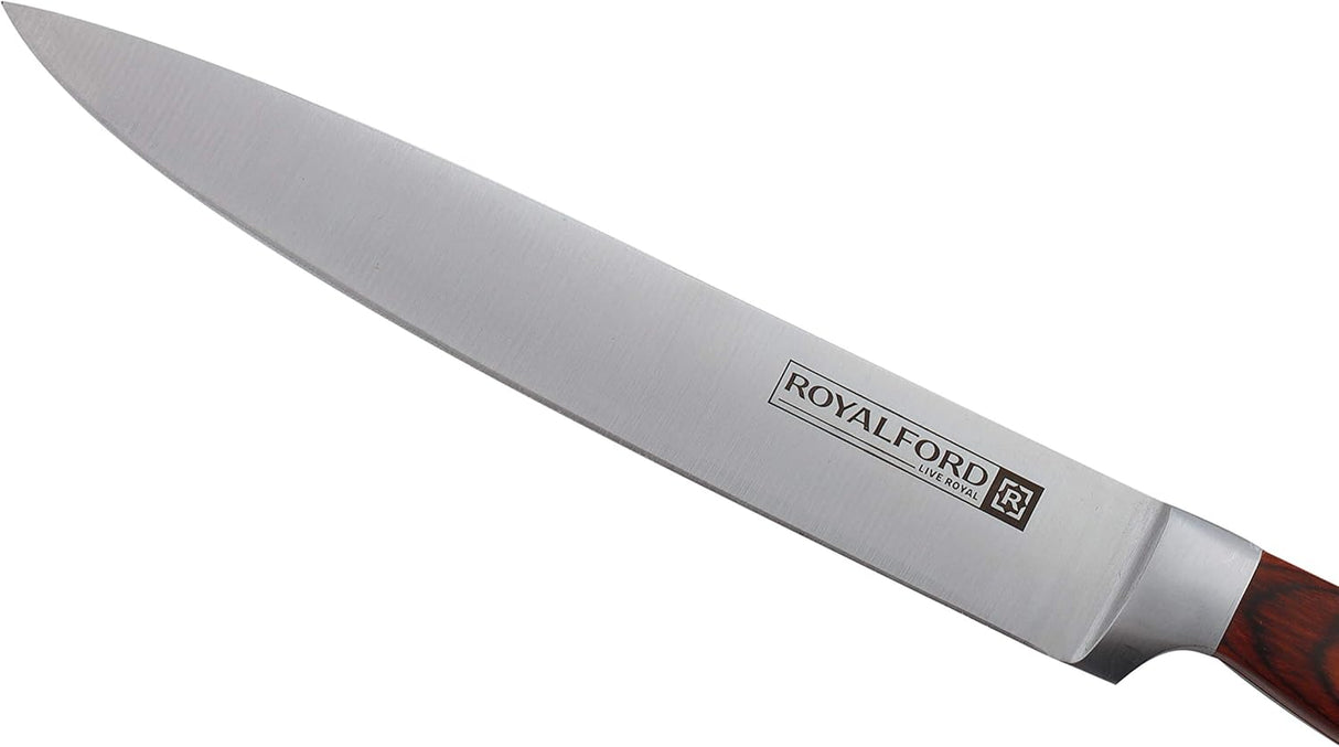 RoyalFord 8'' Stainless Steel Slicer Knife, RF4111 - Silver/Brown - Al Kabayel Discount CentreRoyalFord 8'' Stainless Steel Slicer Knife, RF4111 - Silver/BrownKitchen Utensils & GadgetsROYALFORDAl Kabayel Discount Centre