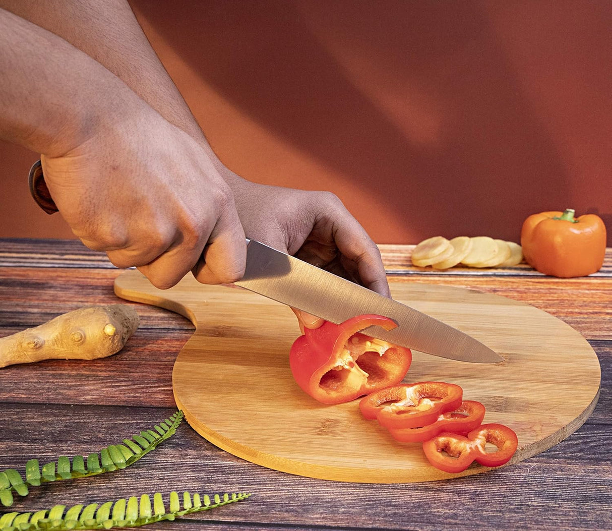 RoyalFord 8'' Stainless Steel Slicer Knife, RF4111 - Silver/Brown - Al Kabayel Discount CentreRoyalFord 8'' Stainless Steel Slicer Knife, RF4111 - Silver/BrownKitchen Utensils & GadgetsROYALFORDAl Kabayel Discount Centre