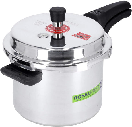 Royalford Aluminium Pressure Cooker 3 Liter, Induction Compaible, Silver - RF9750 - Al Kabayel Discount CentreRoyalford Aluminium Pressure Cooker 3 Liter, Induction Compaible, Silver - RF9750Pressure CookersROYALFORDAl Kabayel Discount Centre